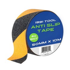1991공구 계단 바닥 미끄럼방지 테이프, 옐로우패턴, 50mm X  10m, 1개