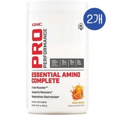 GNC 프로 퍼포먼스 에센셜 아미노 콤플리트 파우더 분말 오렌지, 2개