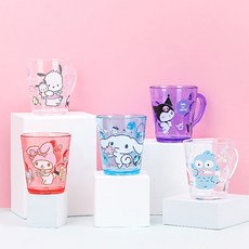 홈앤키즈 산리오 투명 도트 양치컵 어린이 유치원 어린이집 아기 유아 물컵 생일선물 단체선물 시나모롤 쿠로미 마이멜로디 포차코 한교동, 230ml, 1개, 포차코 투명도트양치컵