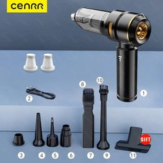 CENRR 998000 PA 자동차 진공 청소기 무선 로봇 액세서리에 대 한 강력한 휴대용, Ultra Black 2hepa