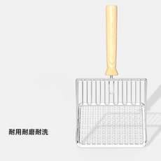 VANLUEE 貓砂鏟 不鏽鋼 細孔 二合一 豆腐礦砂過濾, 1個, 如图所示(3174)