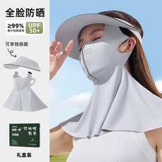 防曬面罩面罩冰絲全臉女夏季防紫外線遮陽帽子面罩護頸一體臉基尼