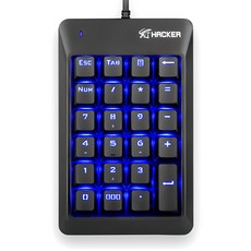 Abco HACKER 機械軸交換 LED 鍵盤 藍色, 黑色, K523, 青軸