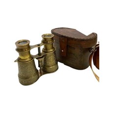 엘 클라시코 공예 빈티지 스타일 항해용 해양 황동 4인치 휴대용 오페라 글라스 아름다운 가죽 상자 선물 클래식하고 세련된 디자인 극장 오페라 콘서트에 완벽 투명, 엘 클라시코 공예 빈티지 스타일 항해용 해양 황동 4인