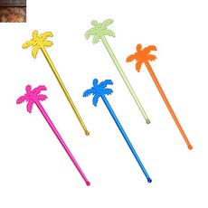 야자수 머들러 칵테일 음료 꽂이 하이볼 50개 스틱, 1. 코코넛 스위즐 스틱 50팩, 1개