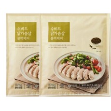 풀무원 수비드 닭가슴살 블랙페퍼 575g 2개