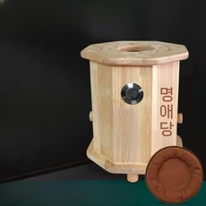등받이 찜질기 원목 가정용 훈증 세트 벤치 좌훈기 출산 좌훈의자 좌욕 좌뜸 산모, 전문 Qi 뜸 패키지 (필터 매트)