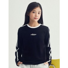 탑텐 키즈 MKF2TS2201 여아 소프트 코튼 테이프 배색 슬림 티셔츠 181935