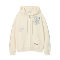 [국내매장정품] 와키윌리 WACKY WILLY 우먼스 플라워 그래픽 후드집업 크림 WA2503HZ65CM 150984