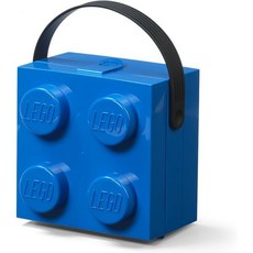 룸 코펜하겐 LEGO 블럭 손잡이 캐리 휴대용 박스, Bright Blue