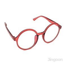안경테 레드 동글이