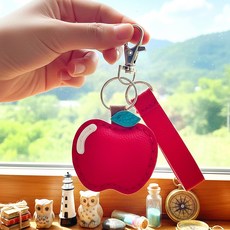 가죽공예 키트 과일 가죽 키링DIY 중학생 고등학생 노인 어르신 수업 클래스 재료 사과, 복숭아