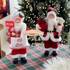 [당일출고] 루시아이 크리스마스 오브제 산타 인형 성탄절 산타할아버지 피규어, 요리사 산타, 1개