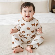 몽실이 큐티 프린트 골지 실내복