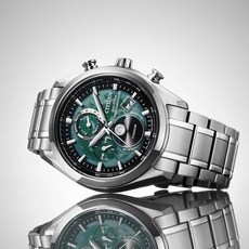 CITIZEN 星辰 光動能五局電波月相男錶 綠月款 BY1010-81X