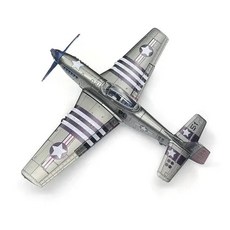 1/48 MUSTANG P-51D 전투기 4D 조립 모델 미국 2 차 세계 대전 P51 비행기 접착제 없음 6 색 분리 빠른 임포지션 장난감, gray, gray, 1개