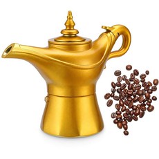YATLADIS Genie Lamp Moka Pot 3 Cup Stovetop Espresso Maker Portable Aladdin Coffee Percolator fo, YATLADIS Genie Lamp Moka Pot,