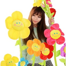 毛絨花朵窗簾扣 向日葵造型仿真花束, 1個