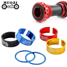 MUQZI MTB 로드 바이크 하단 브래킷 어댑터 변환 와셔 알루미늄 합금 조정 링 24mm 22mm, Gold, 1개