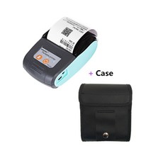 휴대용 무선 미니 감열식 POS 58MM 휴대폰 포켓 청구서 BT 프린터 메이커 영수증 PC 안드, Add Case 1, 플러그