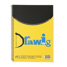 아트앤디자인 D001 28매/200g 미술용품 좌철 드로잉스케치북 A4 (1개입), 개 (1개입)