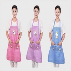 토끼 패션 앞치마(HM 0096) 러블리 미술 용품 주방 토시 초등, 레드