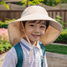 심플 아기플랩캡 유아 여름모자 물놀이 수영 썬햇 키즈 썬캡