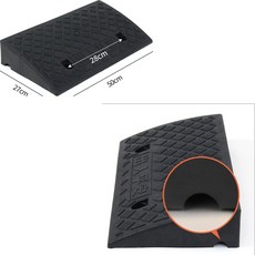 장애인 휠체어 튼튼한 경사로 문턱 경사판 50 x 9cm 블랙