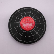 고급 합금 피젯 스피너 성인용 데스크테리어 안티 스트레스 토이 (회전 시간 오래감), [정밀 성형 커버] 원형 블랙 스파이더