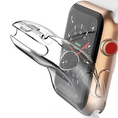 러블리홉 애플워치 호환 실리콘 투명 젤리 케이스 풀커버 범퍼 액정 보호