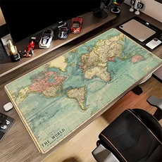 1개 세계지도 테이블 게임 마우스 패드 PC_노트북용 미끄럼 방지, 01 80x30cm31.5x11.81in, 01 artfgs