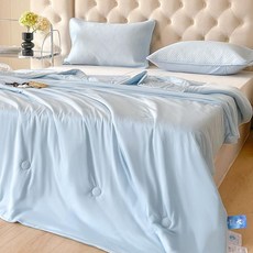 메종드라종 여름이불 시원한 쿨이불 쿨링 냉감, 레이크블루