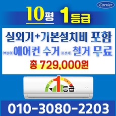 캐리어 벽걸이 에어컨 1등급 10평 인버터 신제품 DARC-0101CAWSD 실외기포함 가정용 원룸, 1등급_10평, 일반 배관형
