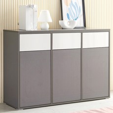 가구소점 카페 3단 가정용 재활용 분리수거함, 그레이