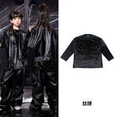 재즈댄스 가죽조끼 힙합무대복 스트릿댄스 단체복