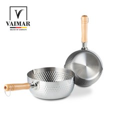 바이마르 인덕션 스텐 해머톤 편수냄비 18cm+22cm 세트, 1개