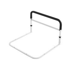 四檔升降U型安全床邊扶手，防滑握把，長者孕婦起身助力器，安全穩固, 黑色+白色【U型底管】四檔升降, 1個