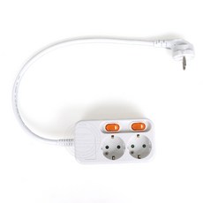 멀티탭 2구 개별 스위치 50Cm 접지 멀티콘센트 250V 16A 국산, 1개
