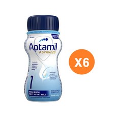 압타밀 액상분유 어드밴스 1단계 (0-6개월) 200ml 6개 (유통기한 2026.6.21), 6개