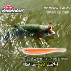 버클리 미드미노우 듀얼 송어 2.5인치웜 PBMMW2.5, 공통, 1개
