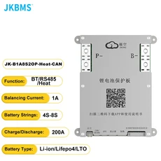 JK BMS 액티브 밸런스 스마트 HEAT CAN Bms 12V 24V4S 5S 6S 7S 8S 스마트 Bms 200A Lifepo4 리튬 이온 Lto, 02 B1A8S20P-HC