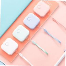 피팅 DD-10002 휴대용 자동줄자 파스텔 사각 미니줄자 줄자, 색상_그린