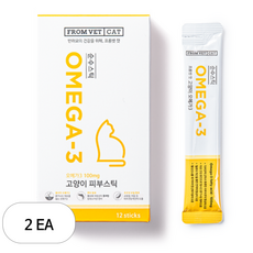 프롬벳 고양이 순수스틱 영양제, 12회분, 피부/피모, 2개
