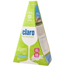 claro 食洗機時光 奧地利阿爾卑斯山的優質洗碗岩鹽, 1kg, 1個