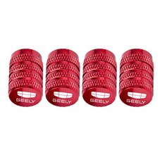 4개입 자동차 휠 타이어 밸브 캡 스템 커버 방진 방수 지리 엠그랜드 MK 판다 빈레이 쿨레이 SX11 아틀라스 EC7 EV8용, Red