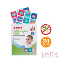 日本貝親Pigeon防蚊蟲貼布(24片) 防蚊貼 防蚊貼片 嬰兒, 1個