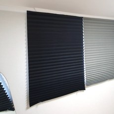 붙이는 셀프 부직포 암막블라인드 블랙