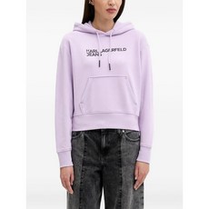 칼라거펠트진 로고 프린트 후디