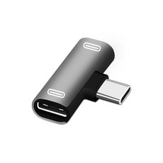 전화 이어폰 USB 어댑터 듀얼 변환기 IN TYPE 타입 합금 분배기, [01] silver, 1개
