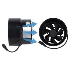 12V 덕트 팬 환기 배기 110mm 실내 실외 사용 홈 주방 욕실 저소음 작동, 02 Air outlet